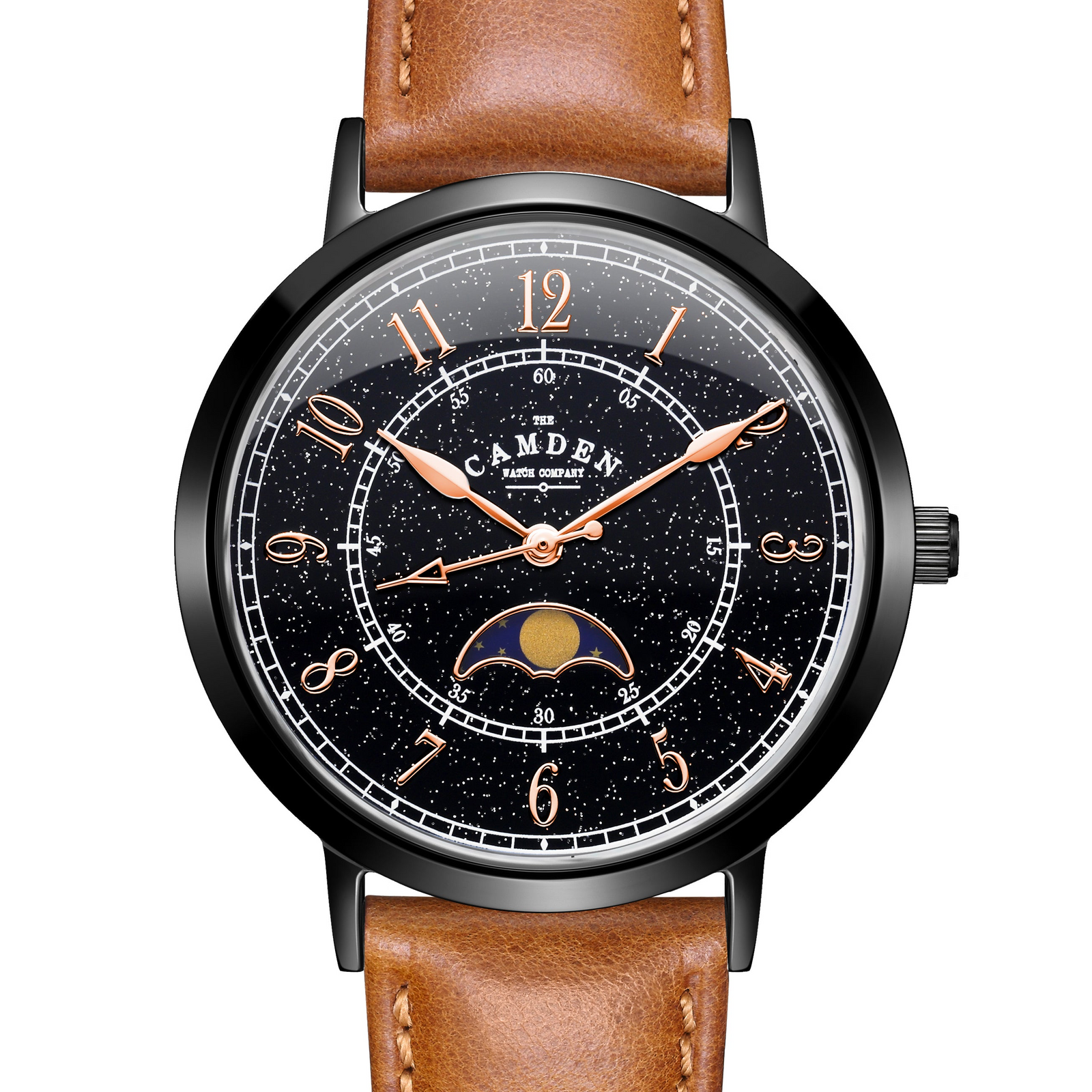 No.27 Moonphase Black on Tan Leather