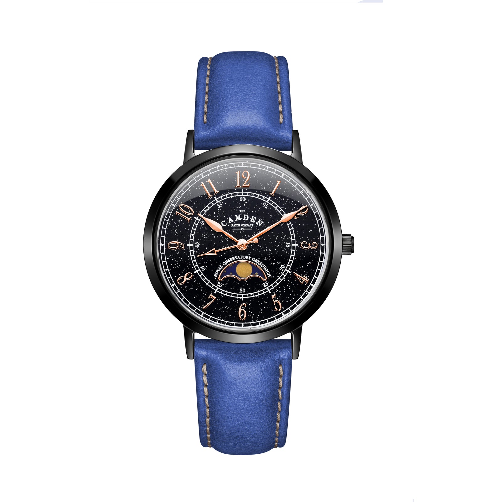 No.27 Moonphase Black on Navy Leather
