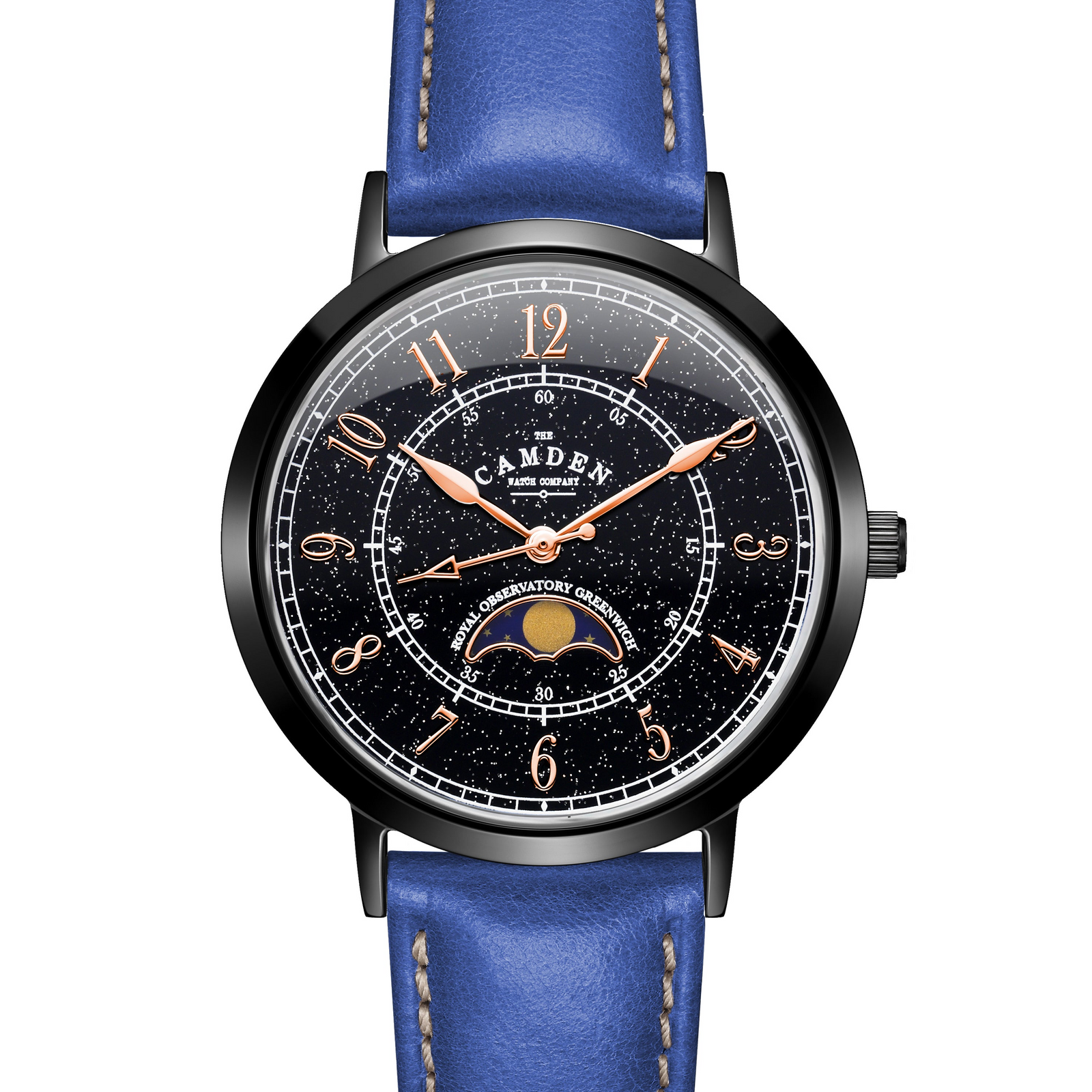 No.27 Moonphase Black on Navy Leather