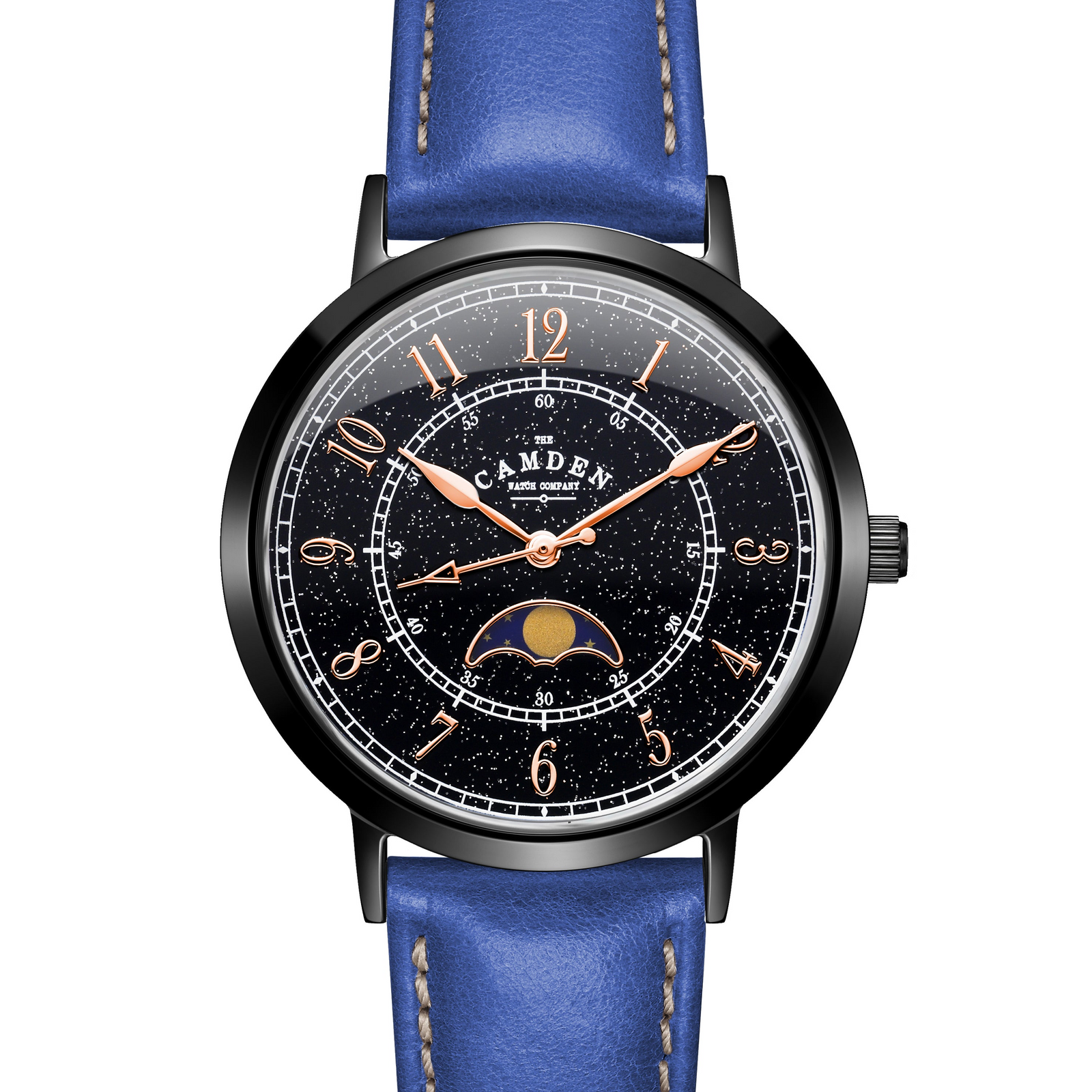 No.27 Moonphase Black on Navy Leather