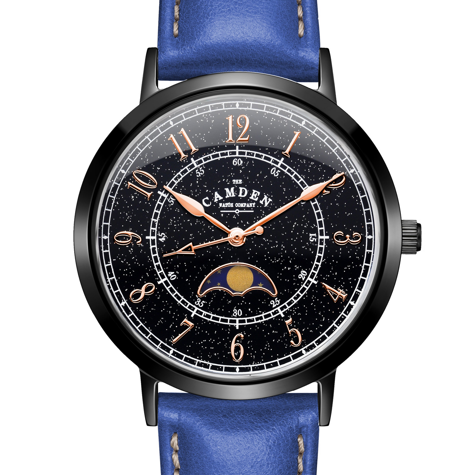 No.27 Moonphase Black on Navy Leather