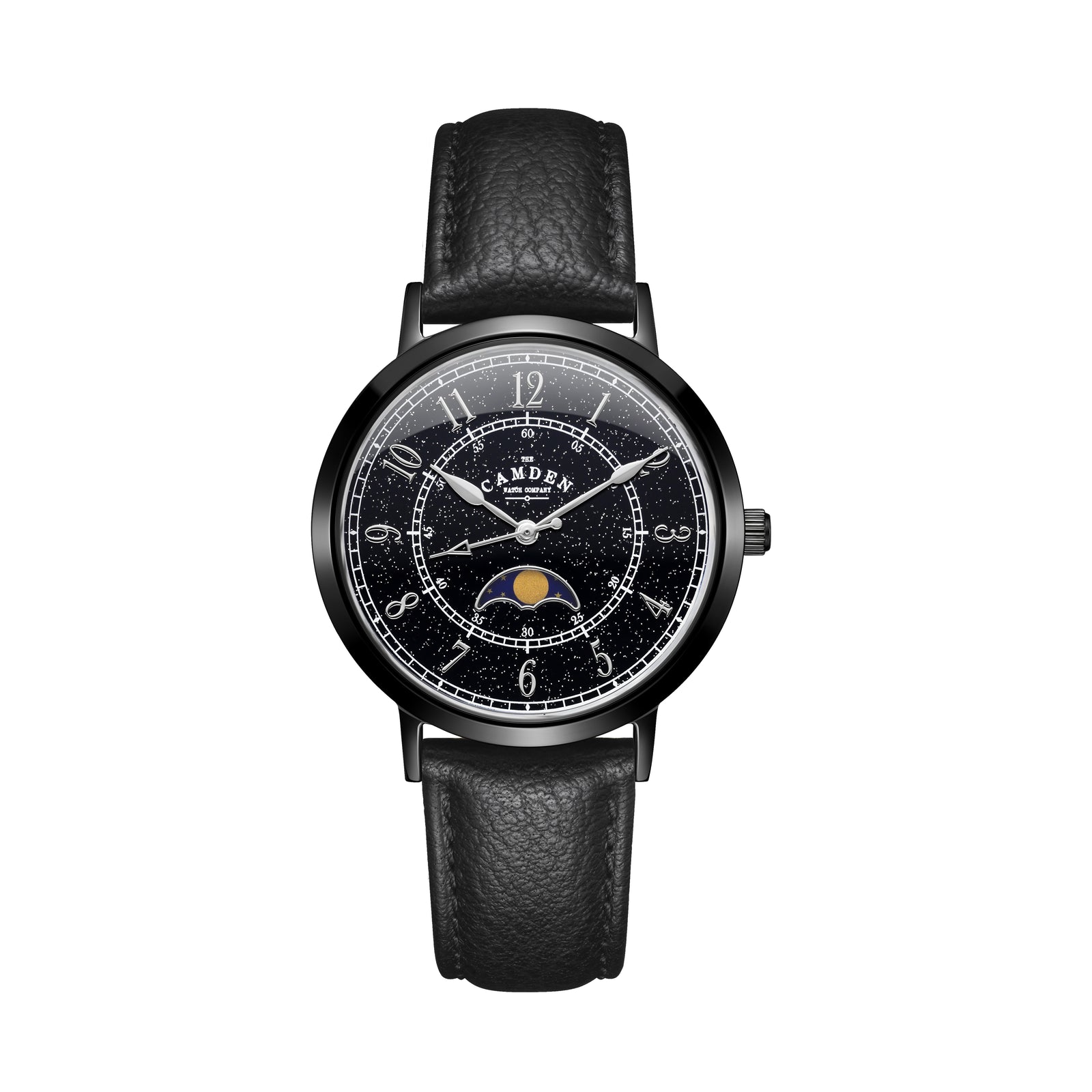 No.27 Moonphase Black on Black Leather