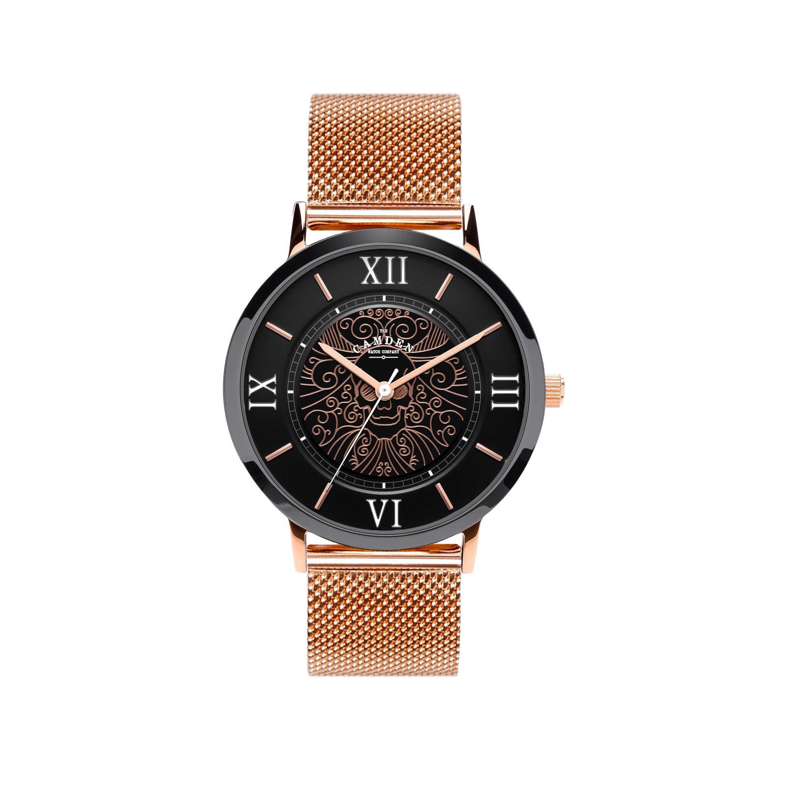 No.27 Memento Mori Black and Rose Gold on on Rose Gold Mesh