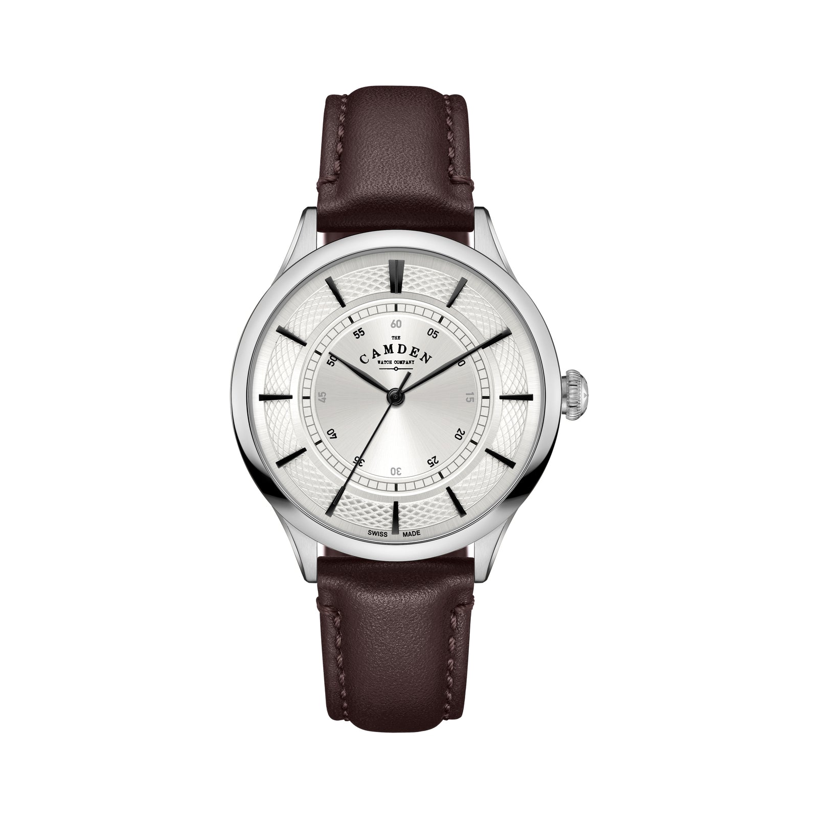 No.274 Swiss Made Steel Quartz on Brown Italian Leather