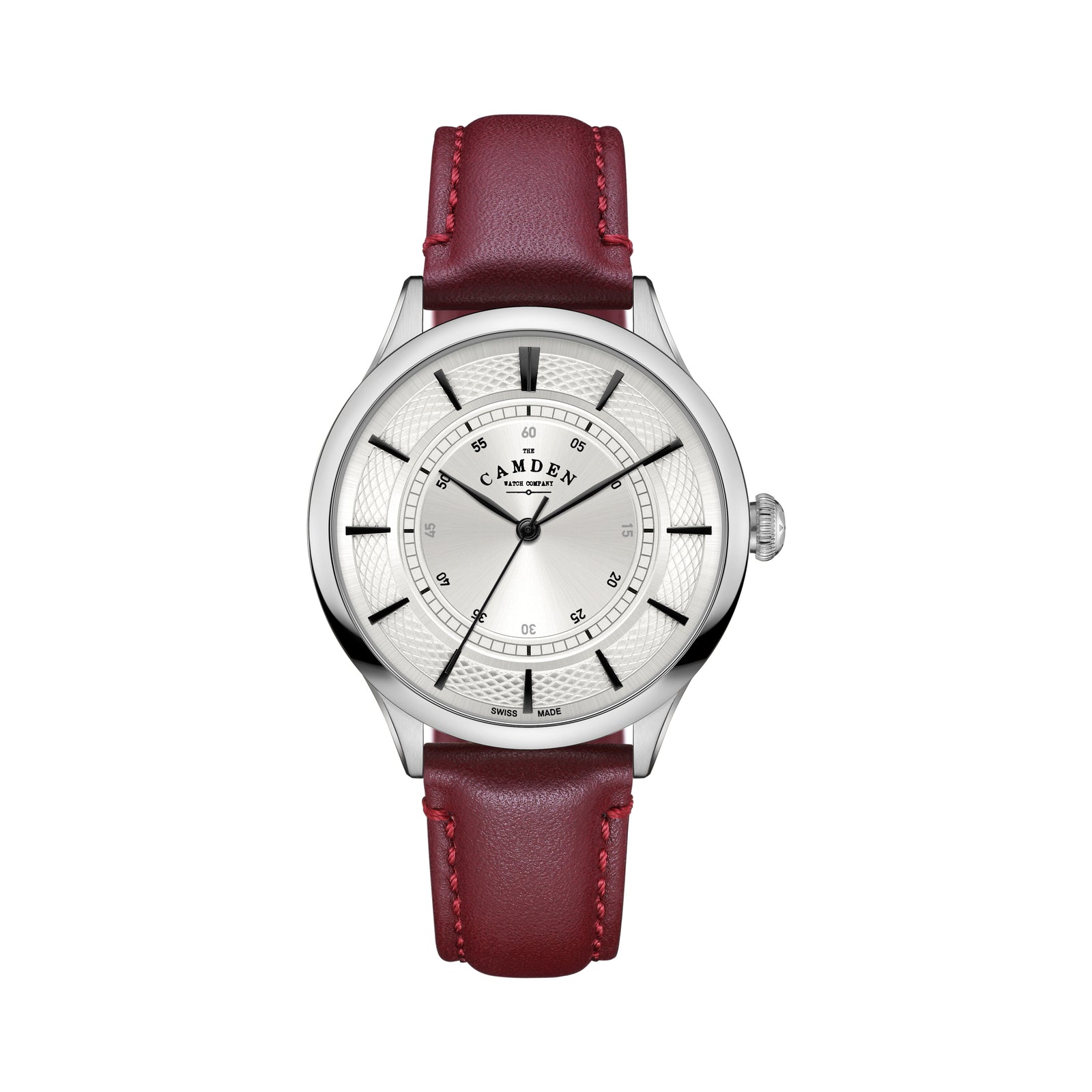 No.274 Swiss Made Quartz Steel on Oxblood Italian Leather