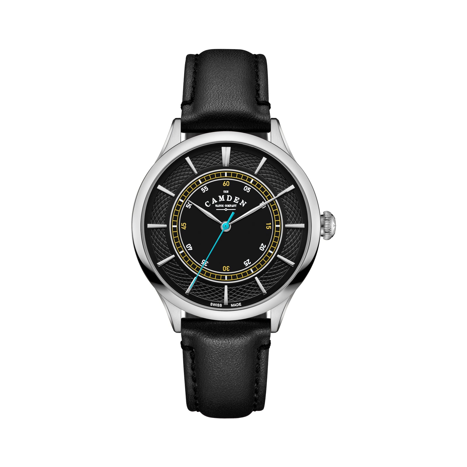 No.274 Swiss Made Quartz Steel and Black on Black Italian Leather