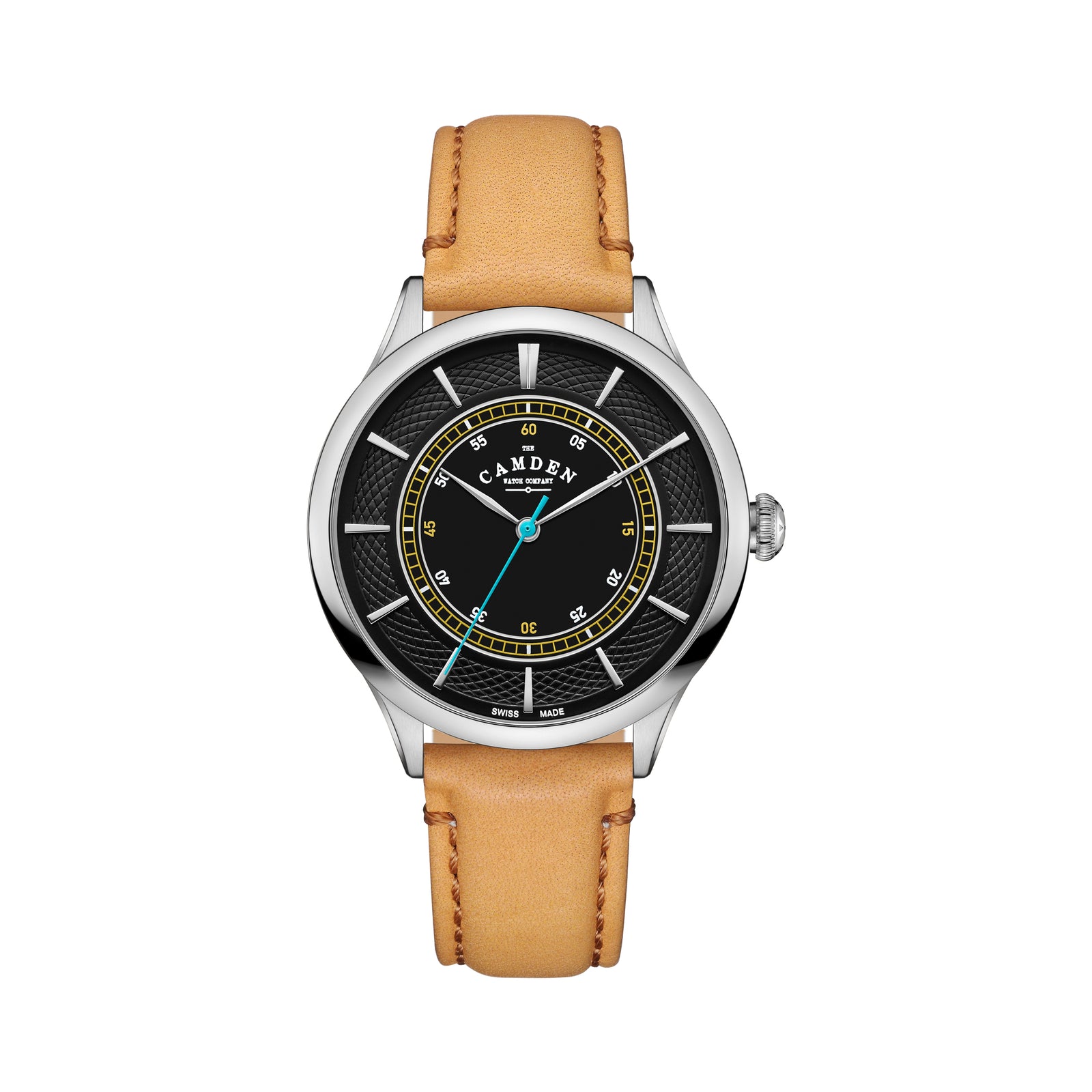 No.274 Swiss Made Steel and Black on Tan Italian Leather