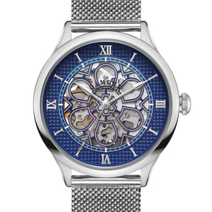 No.274 Skeleton Steel and Navy on Mesh