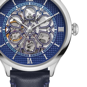 No.274 Skeleton Steel and Navy on Navy Italian Leather