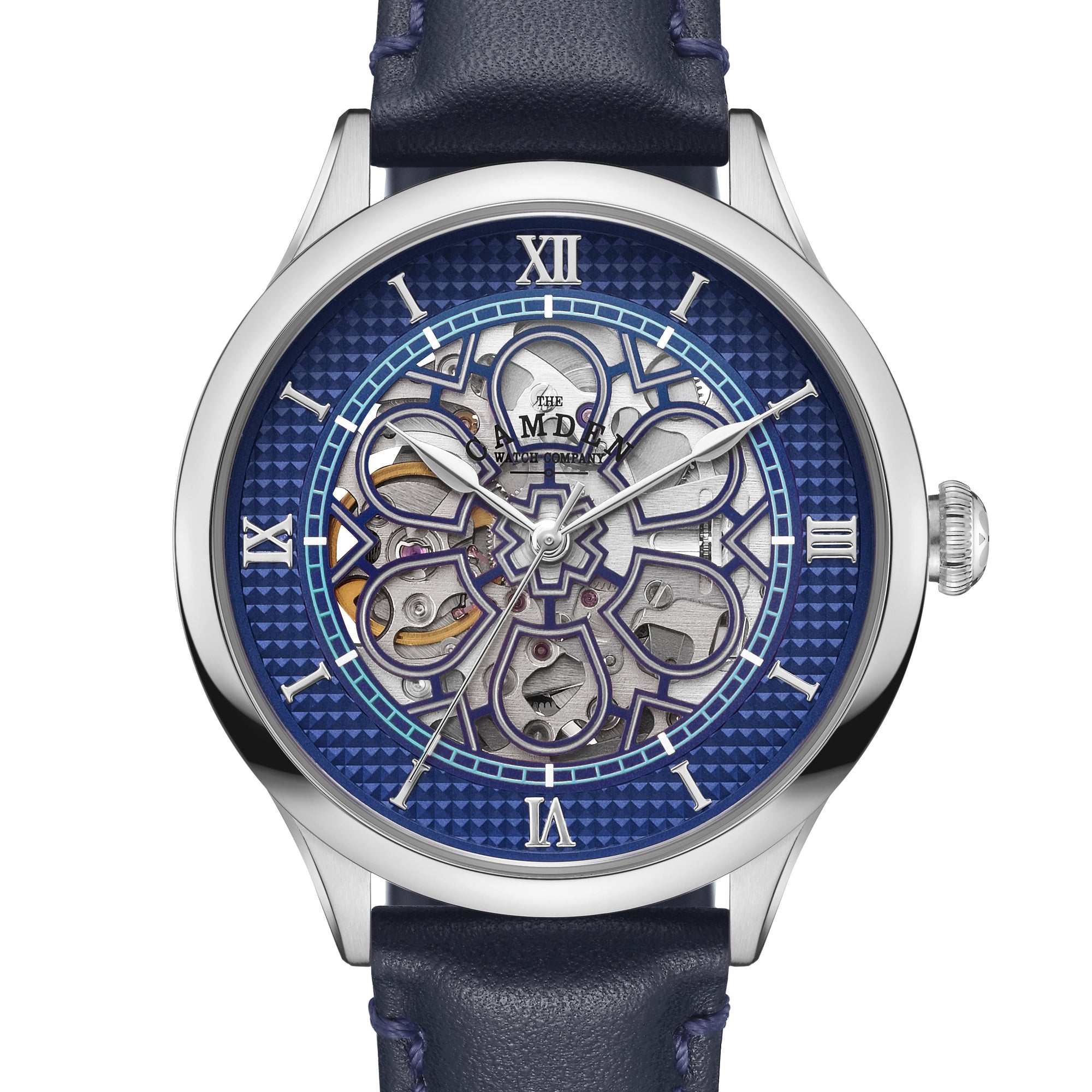No.274 Skeleton Steel and Navy on Navy Italian Leather
