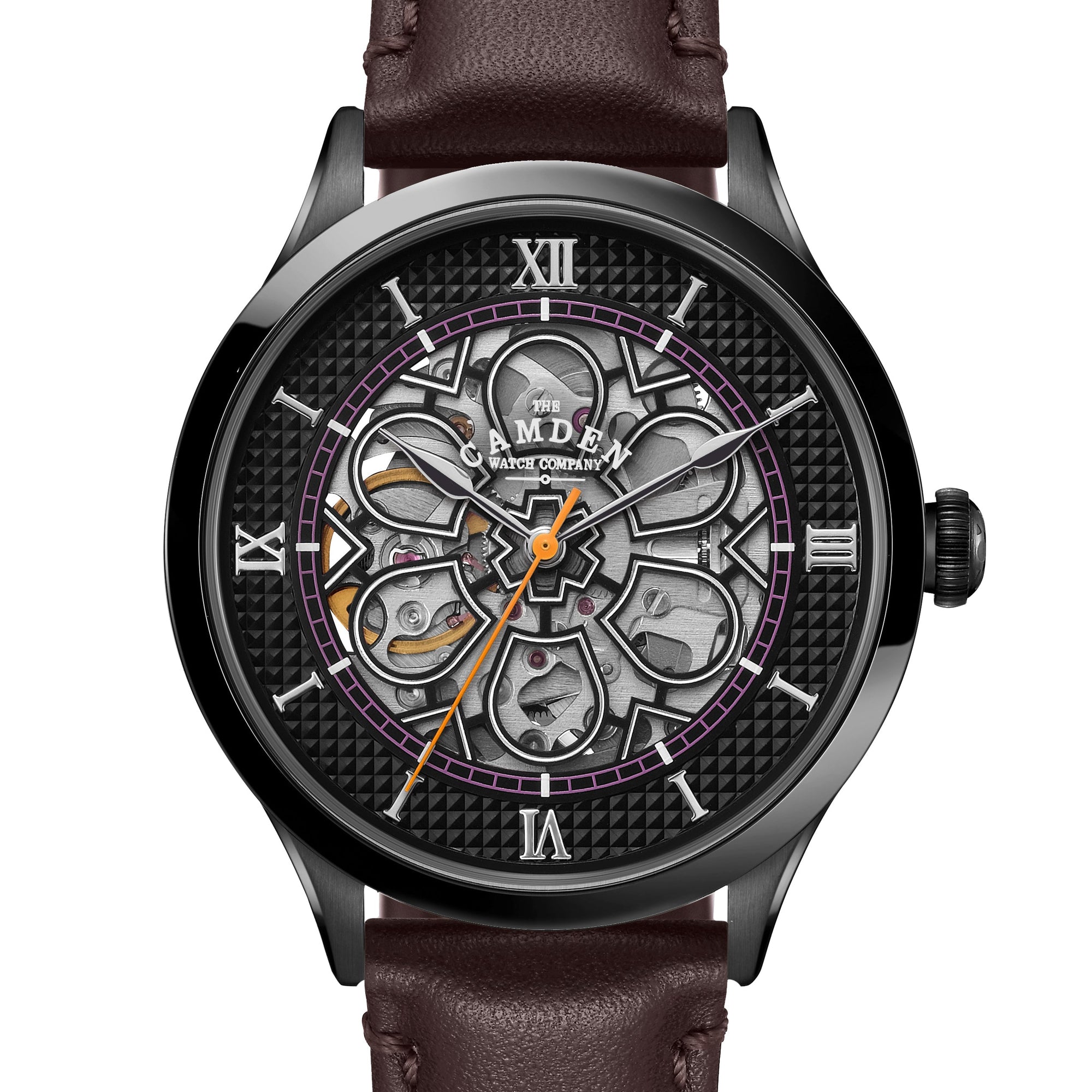 No.274 Skeleton Black on Brown Italian Leather