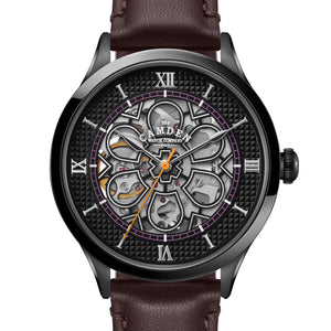 No.274 Skeleton Black on Brown Italian Leather