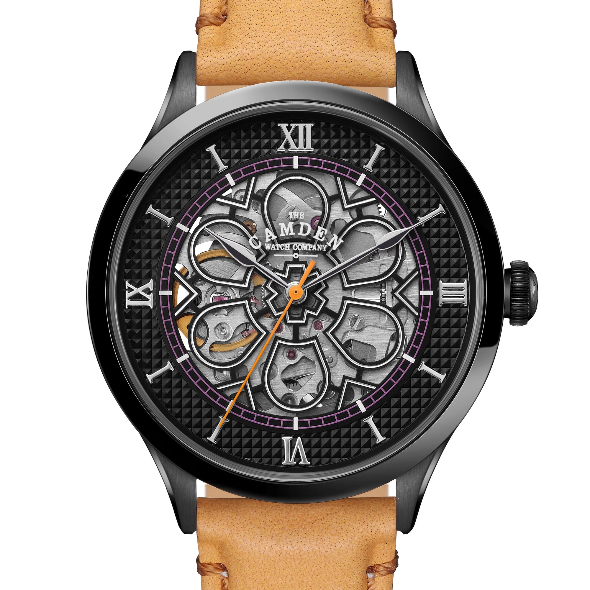 No.274 Skeleton Black on Tan Italian Leather