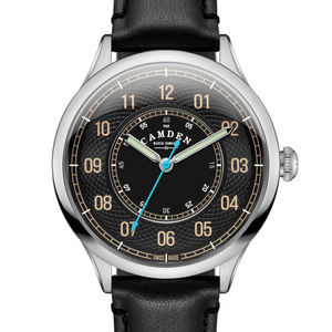 No.274 Type II Swiss Made Quartz Steel and Black on Black Italian Leather