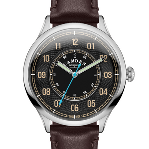No.274 Type II Swiss Made Quartz Steel and Black on Brown Italian Leather