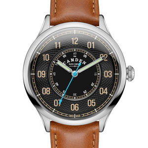 No.274 Type II Swiss Made Quartz Steel and Black on Tan Leather