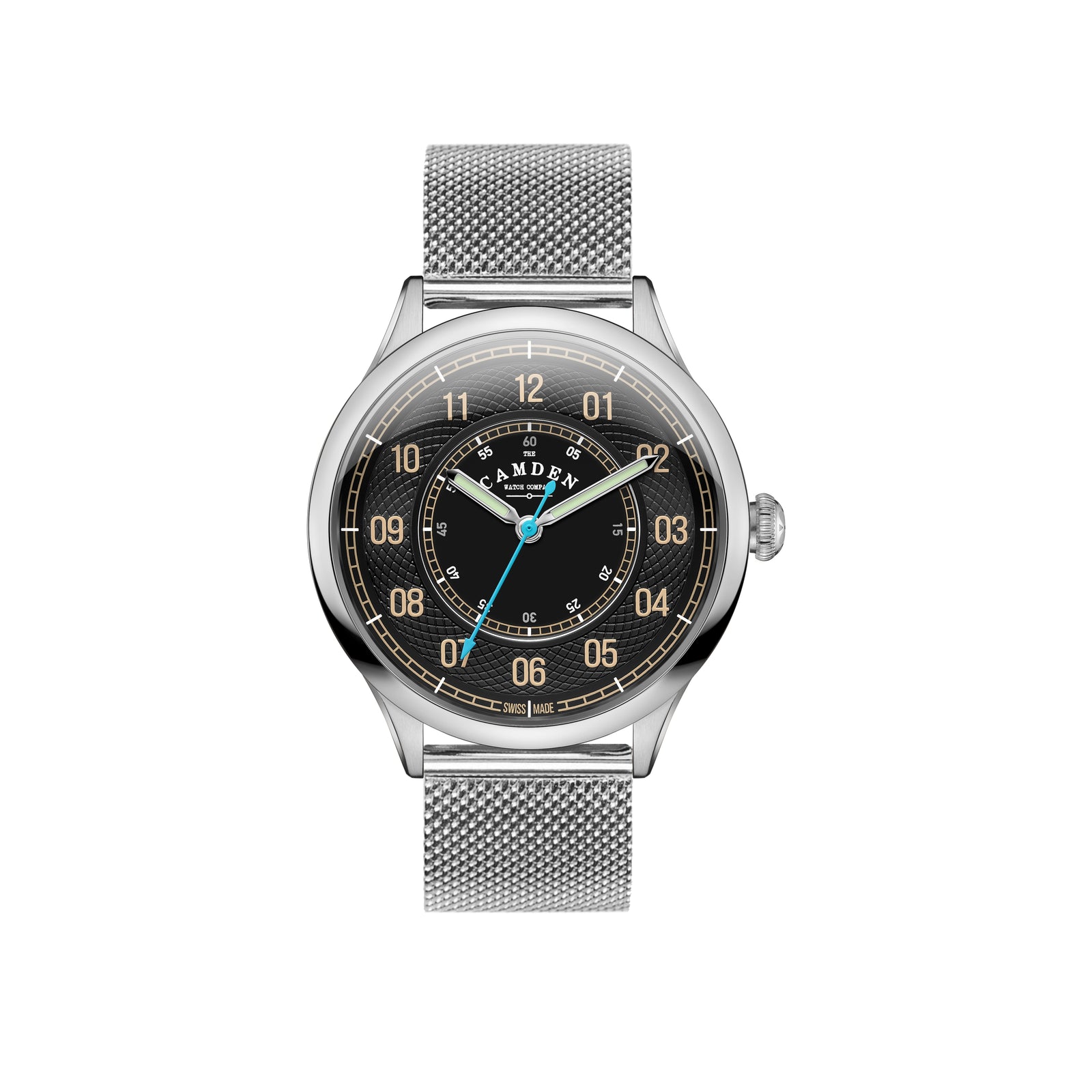 No.274 Type II Swiss Made Quartz Steel and Black on Mesh