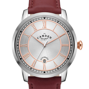 No.29 Automatic Steel and Rose Gold on Oxblood Italian Leather