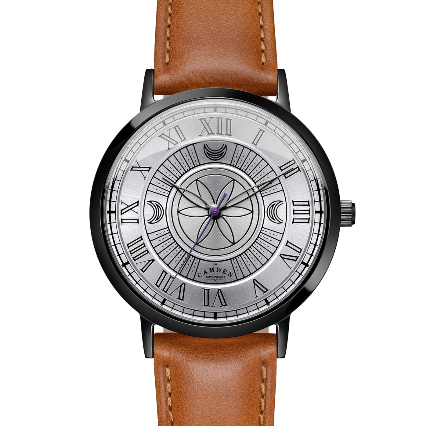 No.27 Witchcraft Black and Silver on a Tan Leather Strap