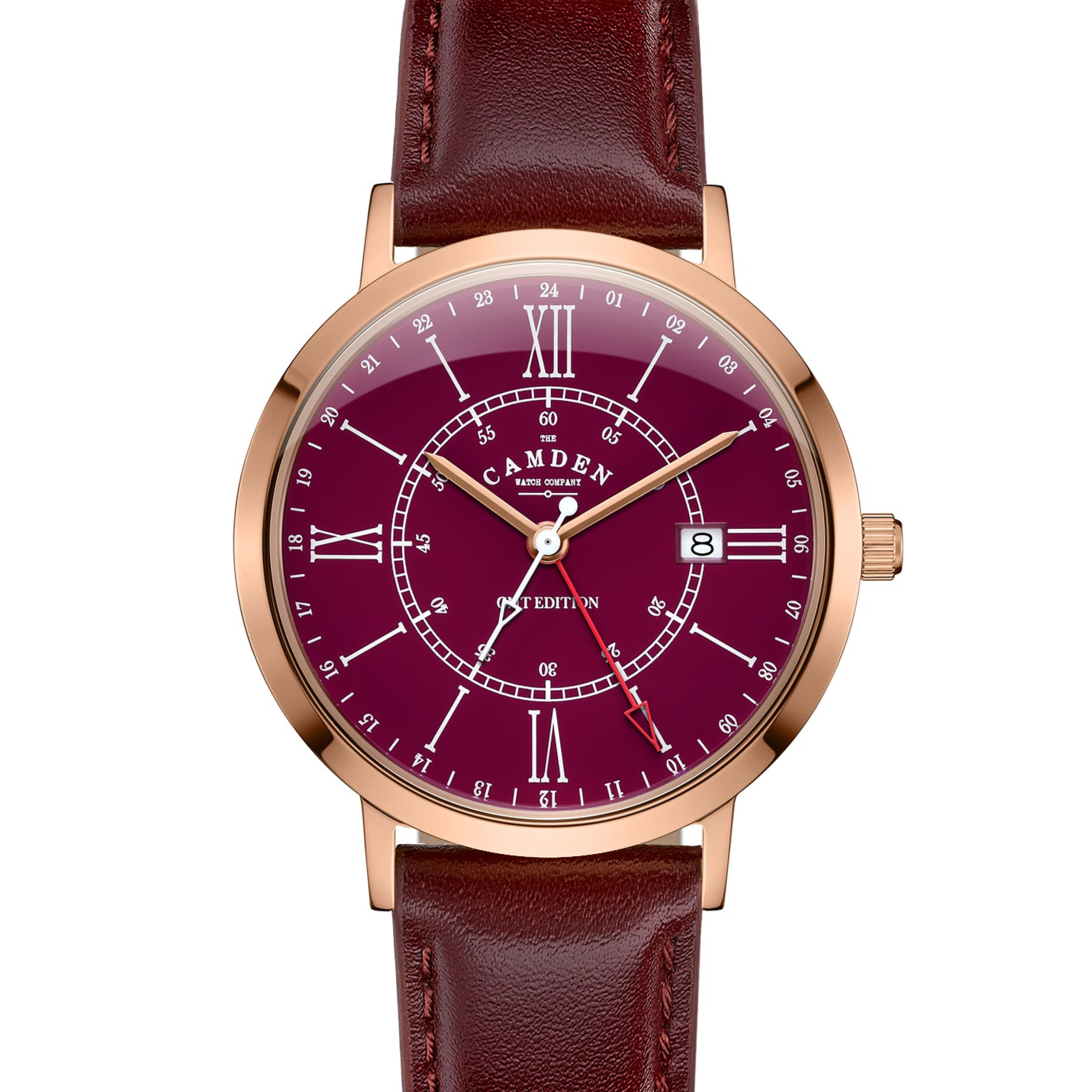 No.27 GMT Rose Gold and Oxblood on Oxblood Leather