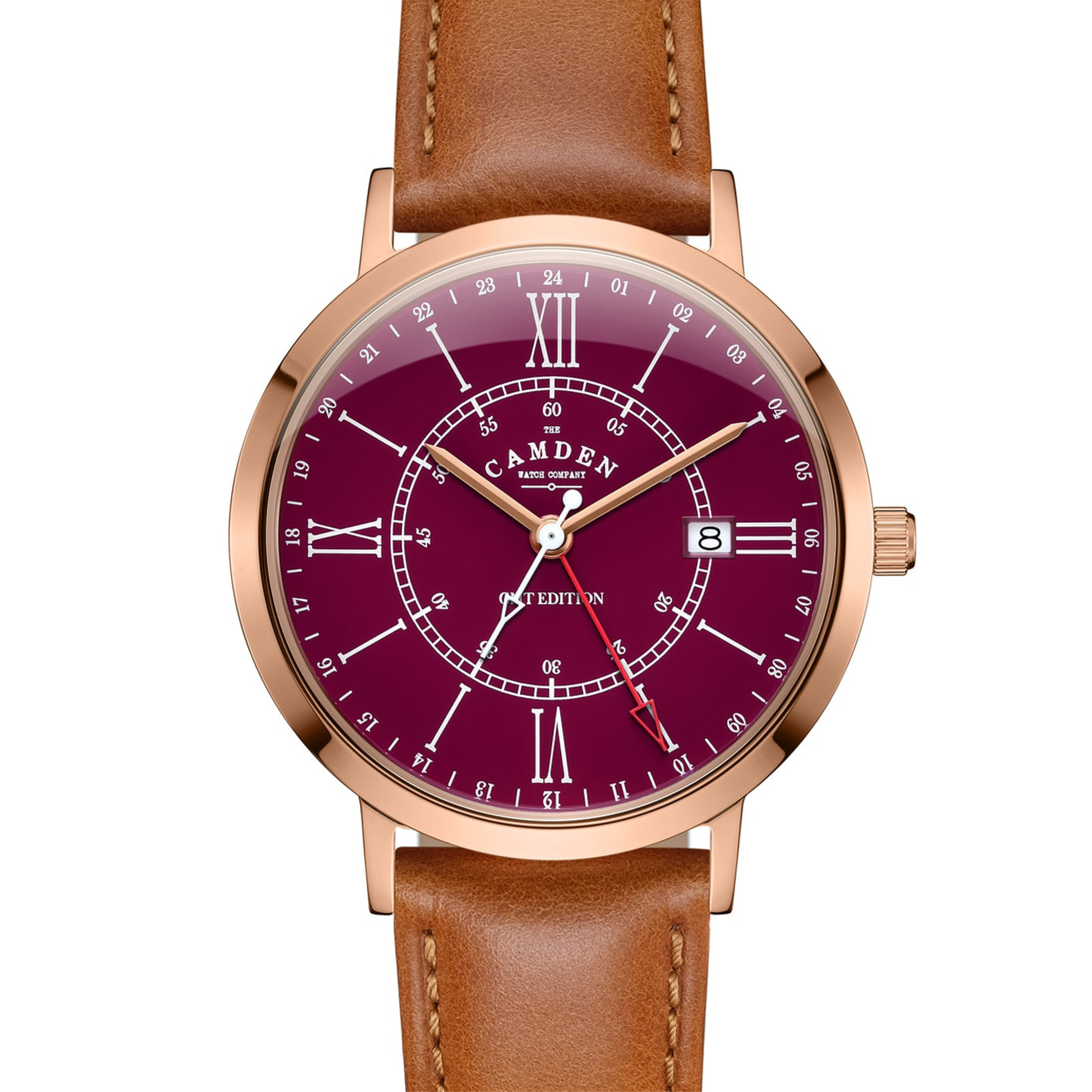 No.27 GMT Rose Gold and Oxblood on Tan Leather