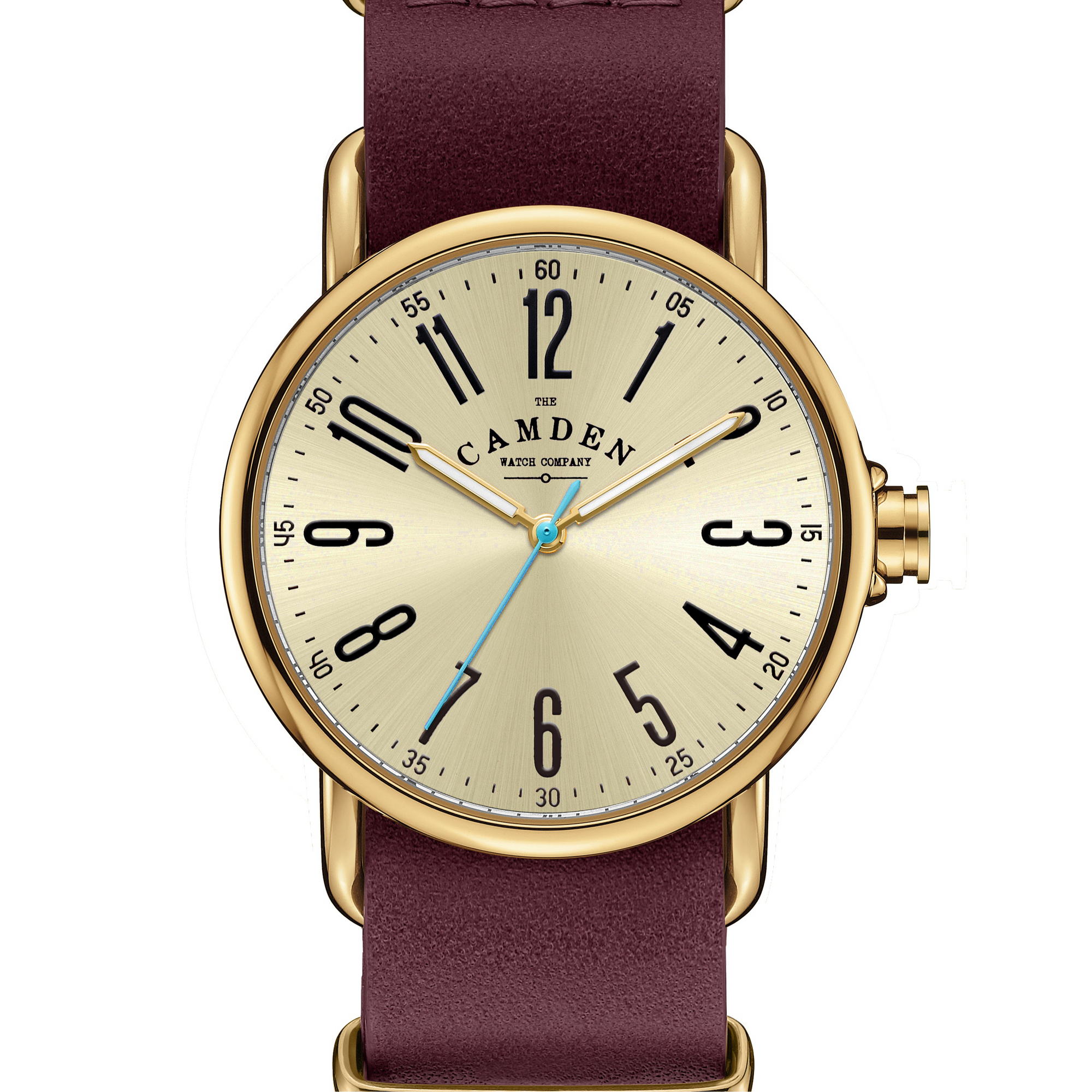 SMALL No.88 Gold on Oxblood Leather