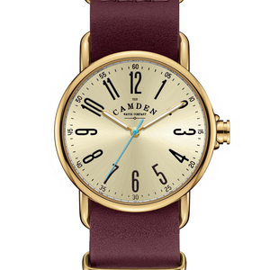 SMALL No.88 Gold on Oxblood Leather