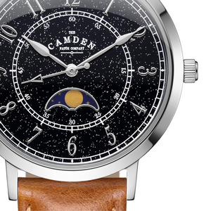 No.27 Moonphase Steel on Tan Leather