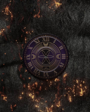 No.27 Witchcraft Black and Purple on a Tan Leather Strap