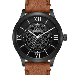 No.253 Memento Mori Steel on Tan Leather