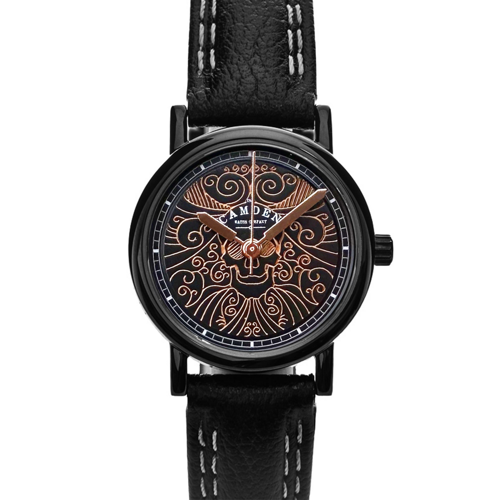 No.24 Memento Mori on Black Leather