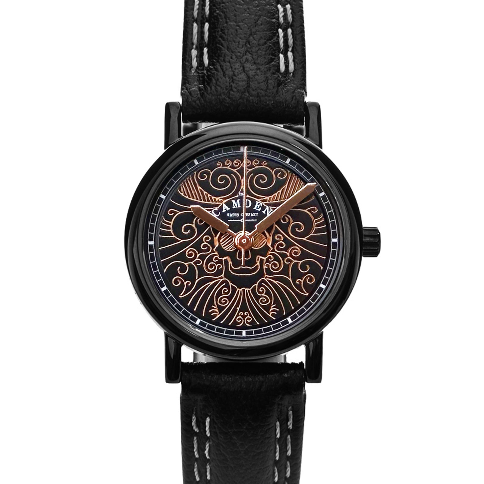 No.24 Memento Mori on Black Leather