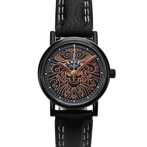 No.24 Memento Mori on Black Leather