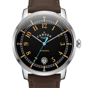 No.29 Type II Automatic Steel and Black on Brown Italian Leather