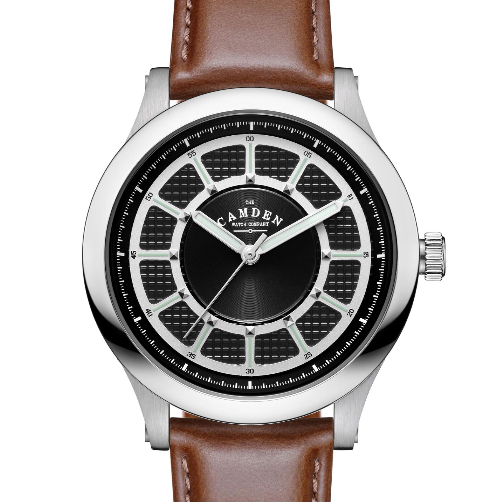 No.253 Black and Steel on Tan Leather