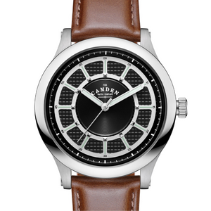 No.253 Black and Steel on Tan Leather