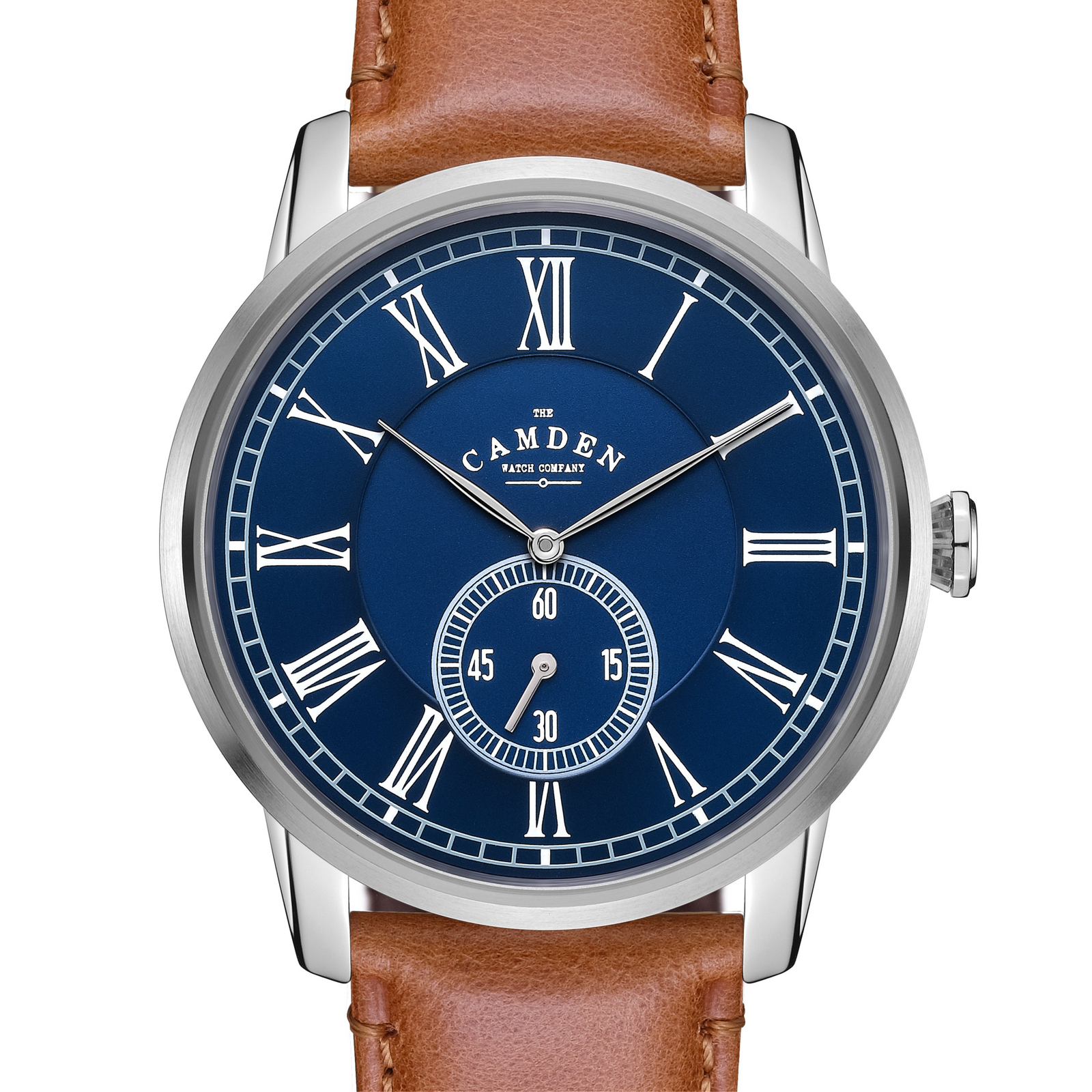 No.29 Steel and Navy on Tan Leather