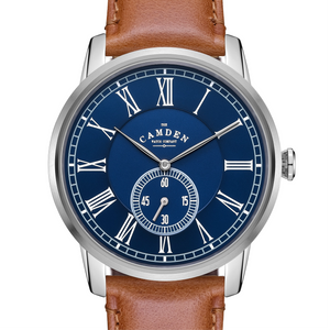 No.29 Steel and Navy on Tan Leather