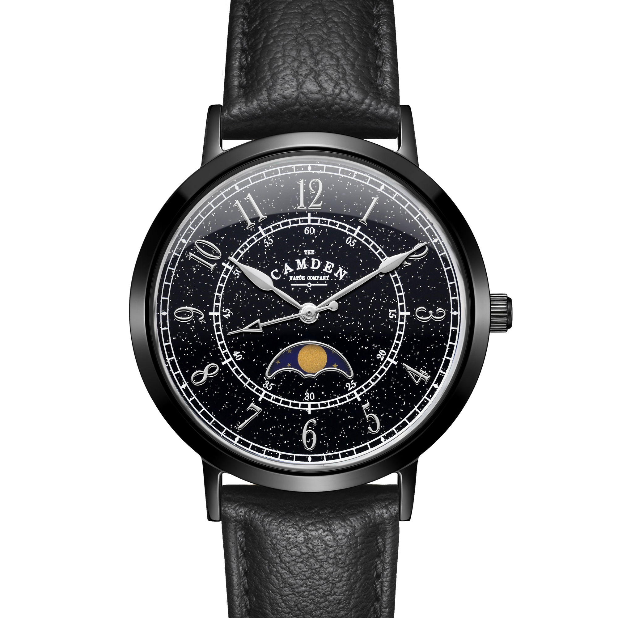 No.27 Moonphase Black on Black Leather
