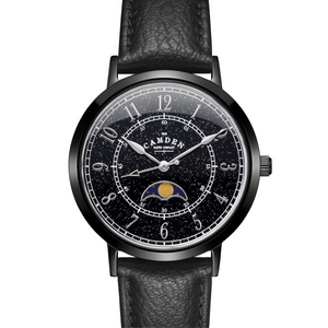 No.27 Moonphase Black on Black Leather