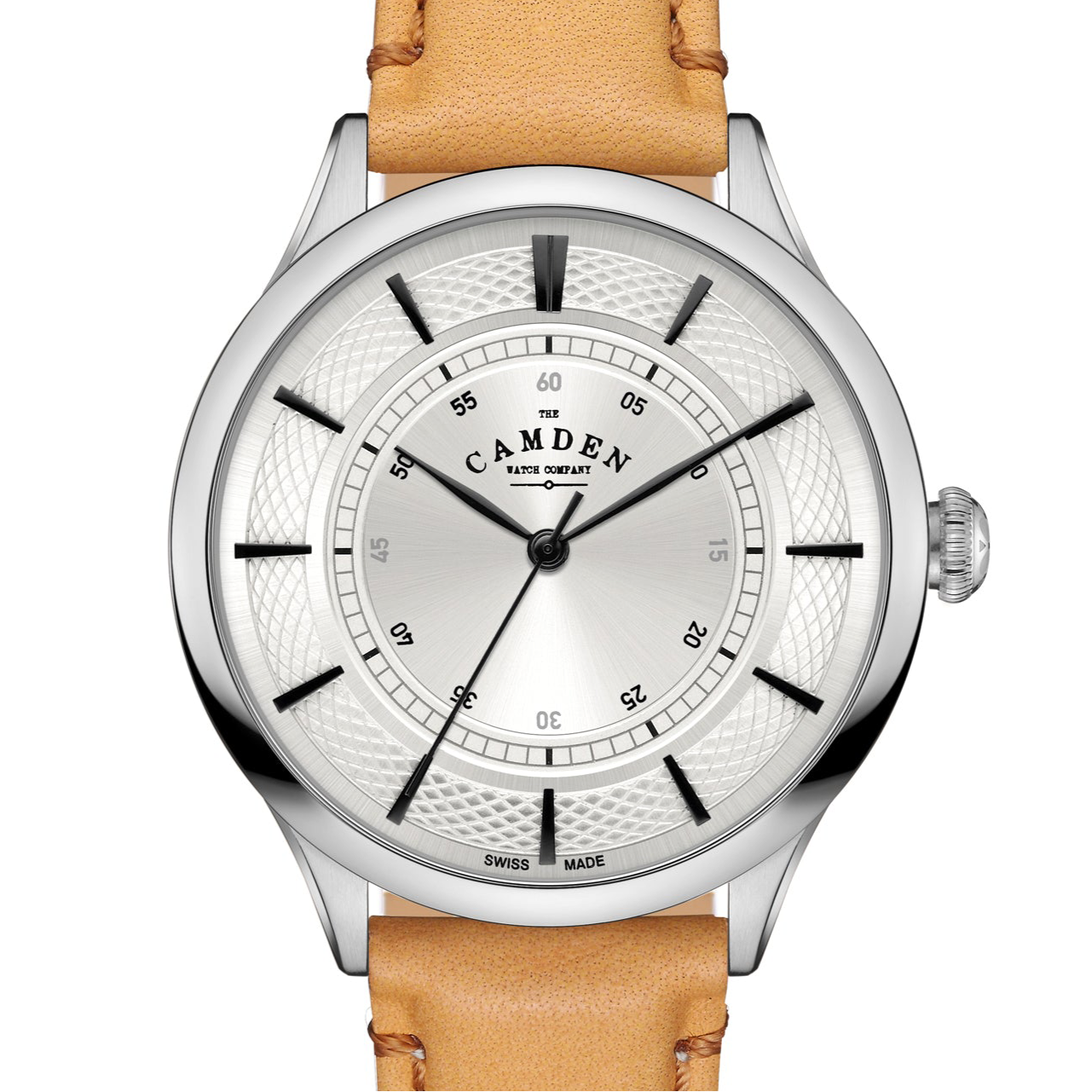 No.274 Swiss Made Quartz Steel on Tan Italian Leather