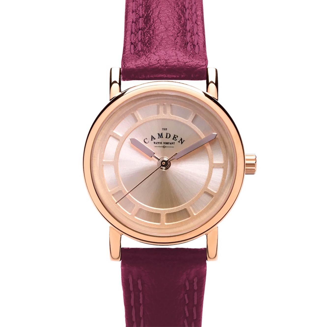 No.24 Type II Rose Gold on Oxblood Leather