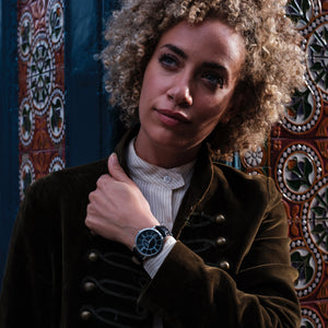 No.27 Type II Steel and Black on Black Leather