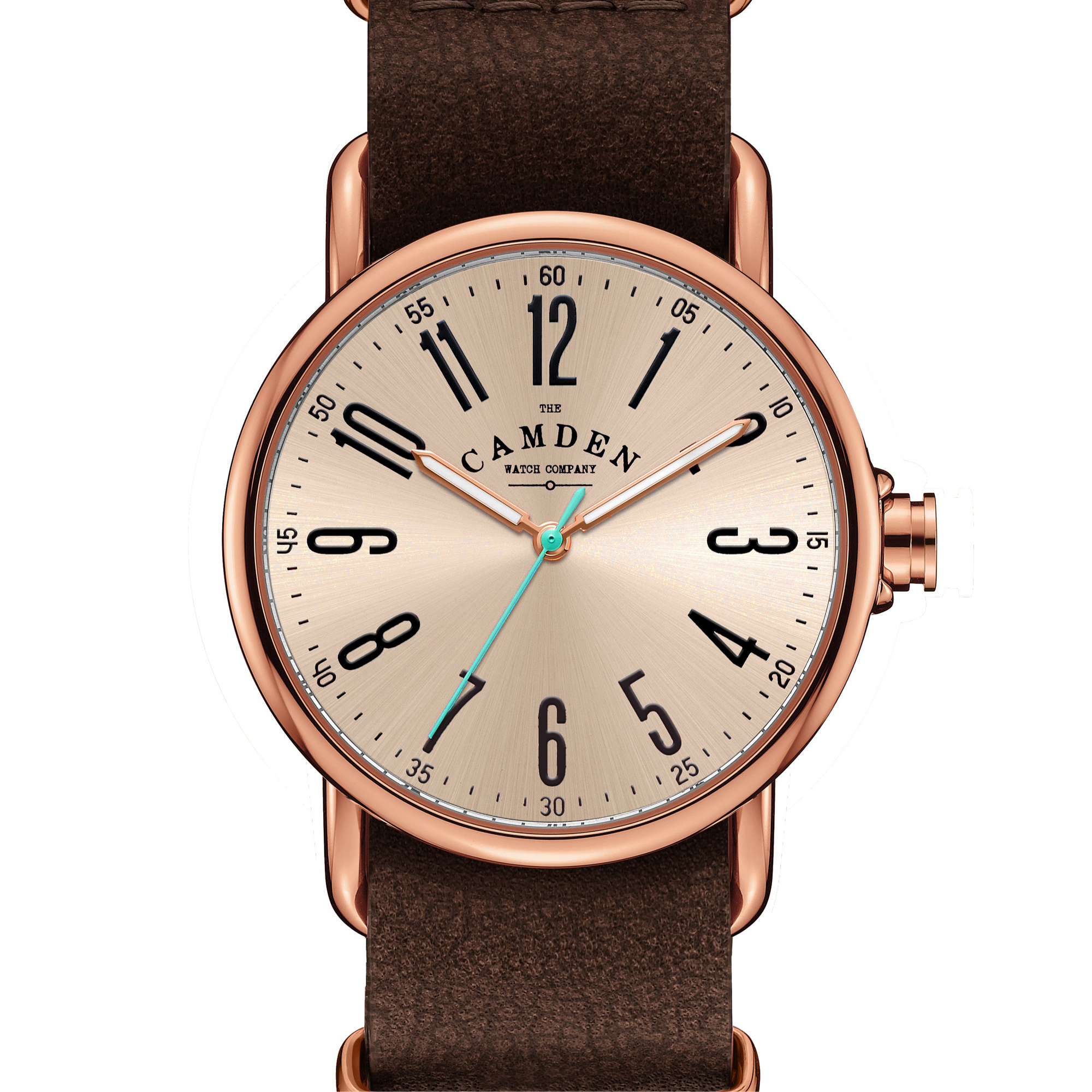 SMALL No.88 Rose Gold on Brown Leather