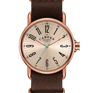 SMALL No.88 Rose Gold on Brown Leather