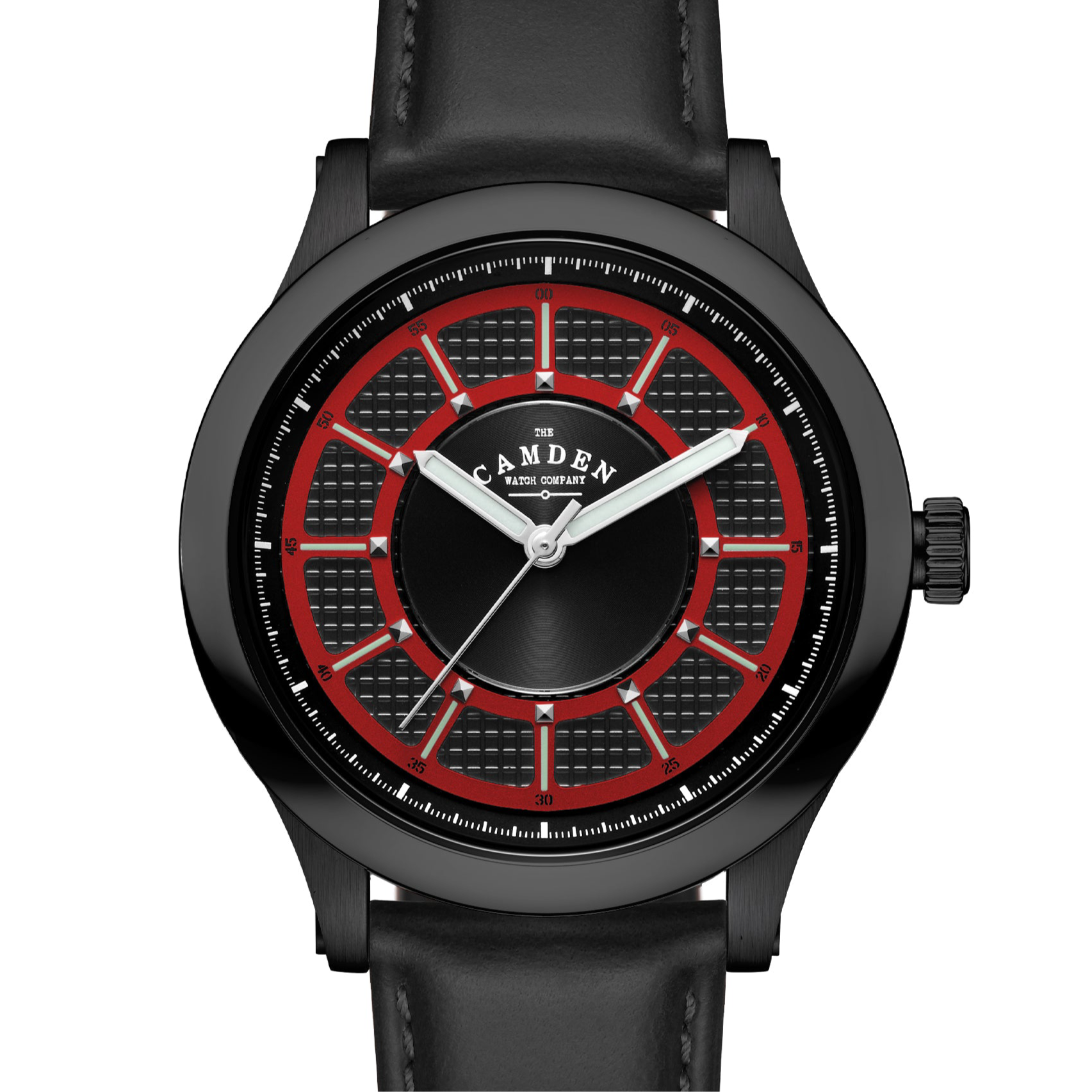 No.253 Black and Red on Black Leather