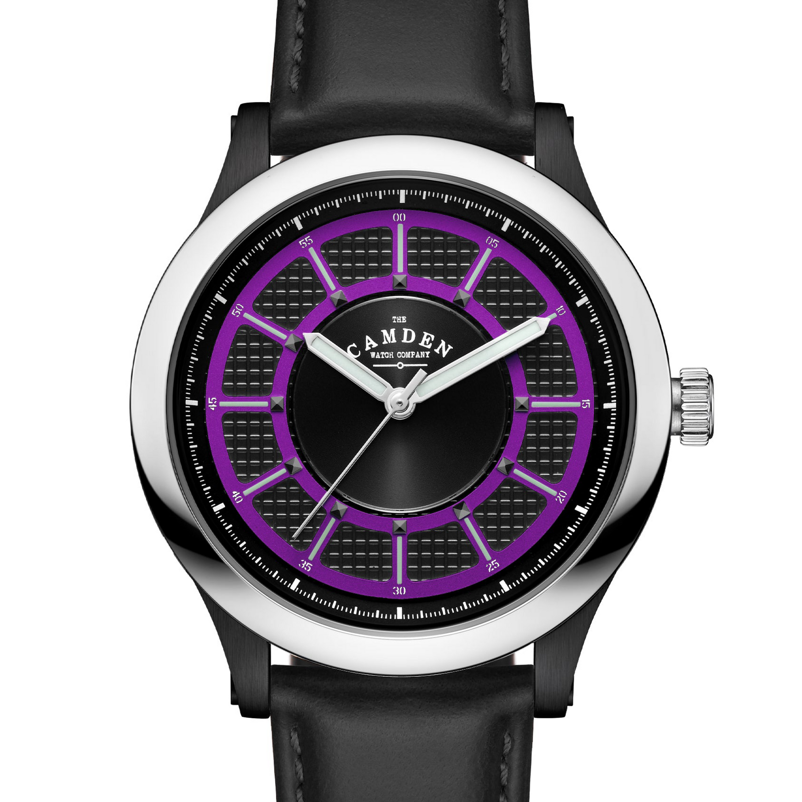 No.253 Purple Design Lab on Black Leather