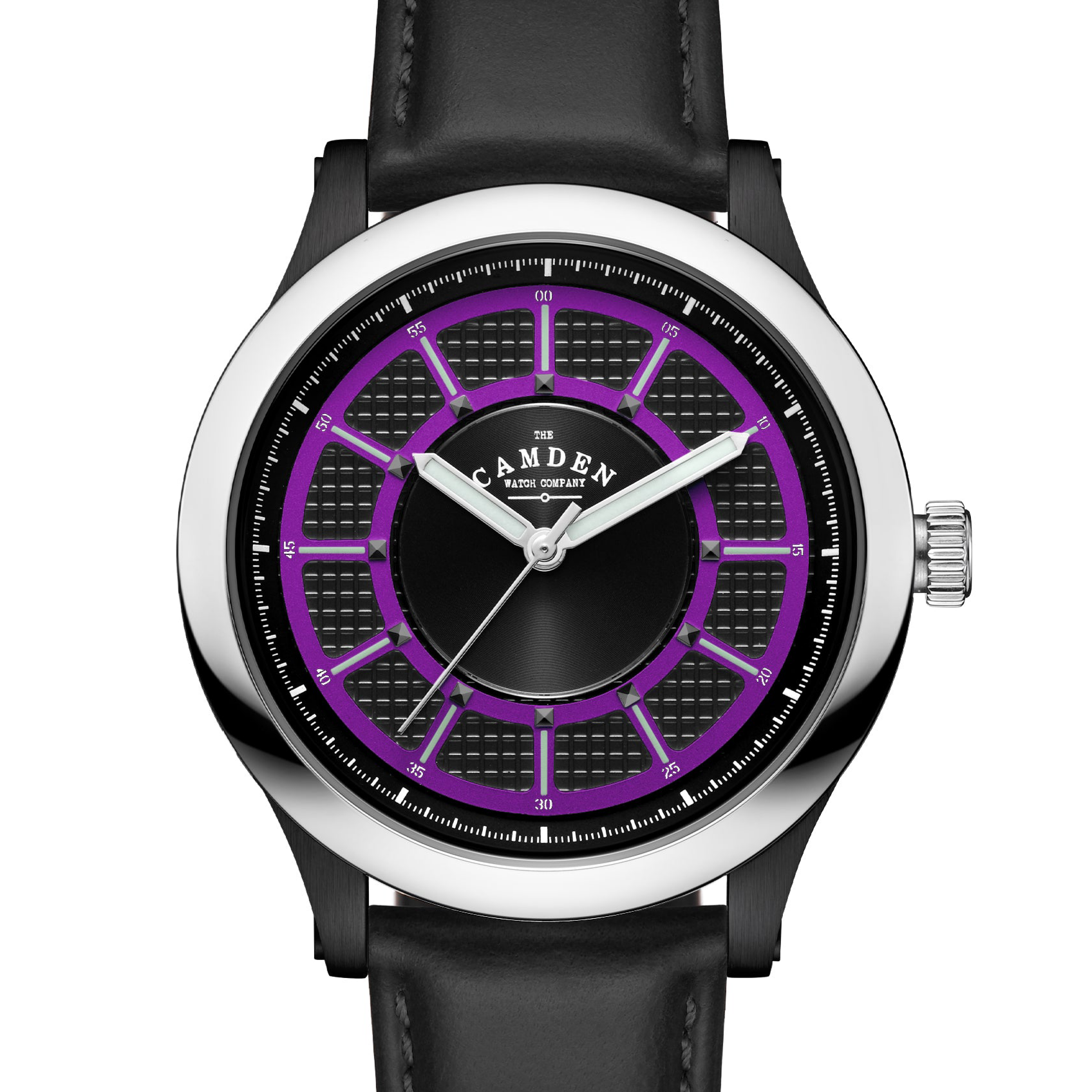 No.253 Purple Design Lab on Black Leather