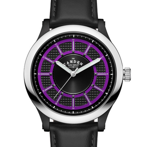 No.253 Purple Design Lab on Black Leather