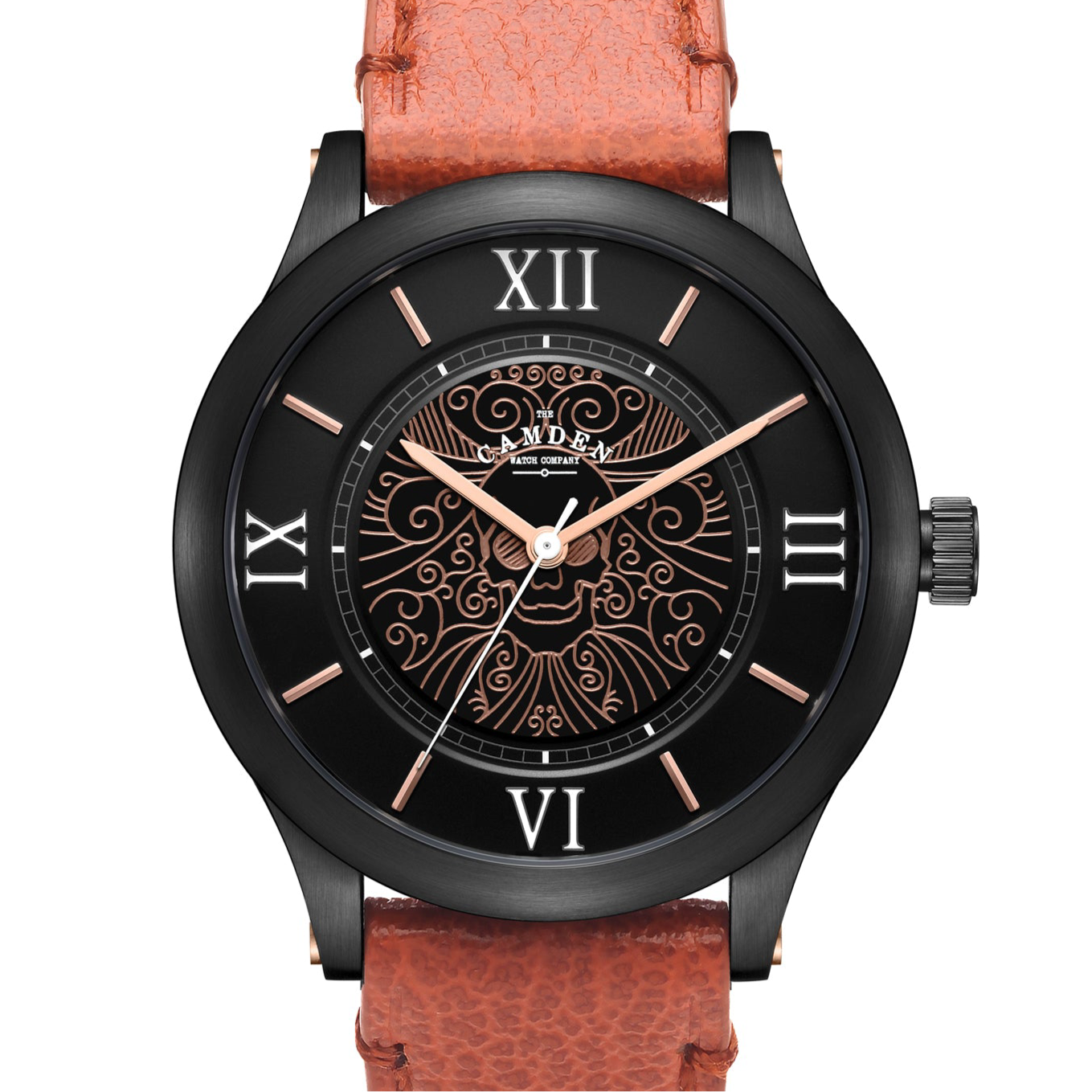 No.253 Memento Mori Rose Gold on Tan Leather
